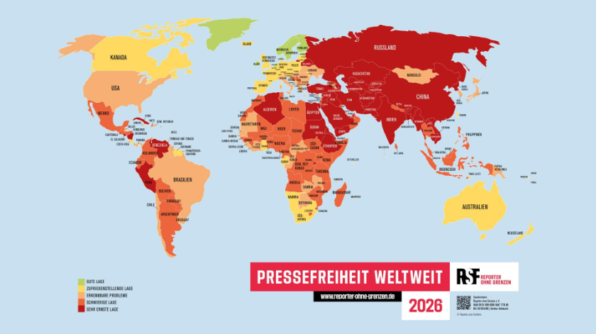 Weltkarte im Taschenformat 2026