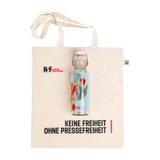Bundle: RSF-Trinkflasche und Stofftasche
