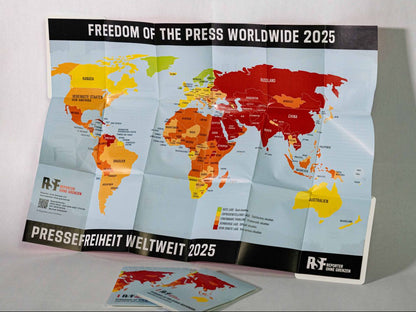 Weltkarte im Taschenformat 2025